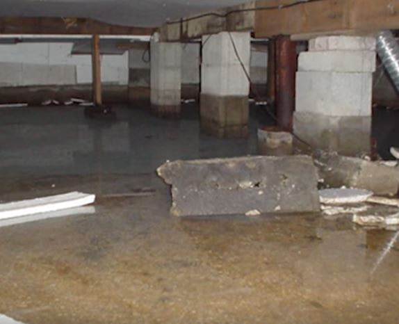 Flooded Crawlspace Before Encapsulation Hero Mold Removal Hampton VA